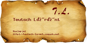 Teutsch Lóránt névjegykártya